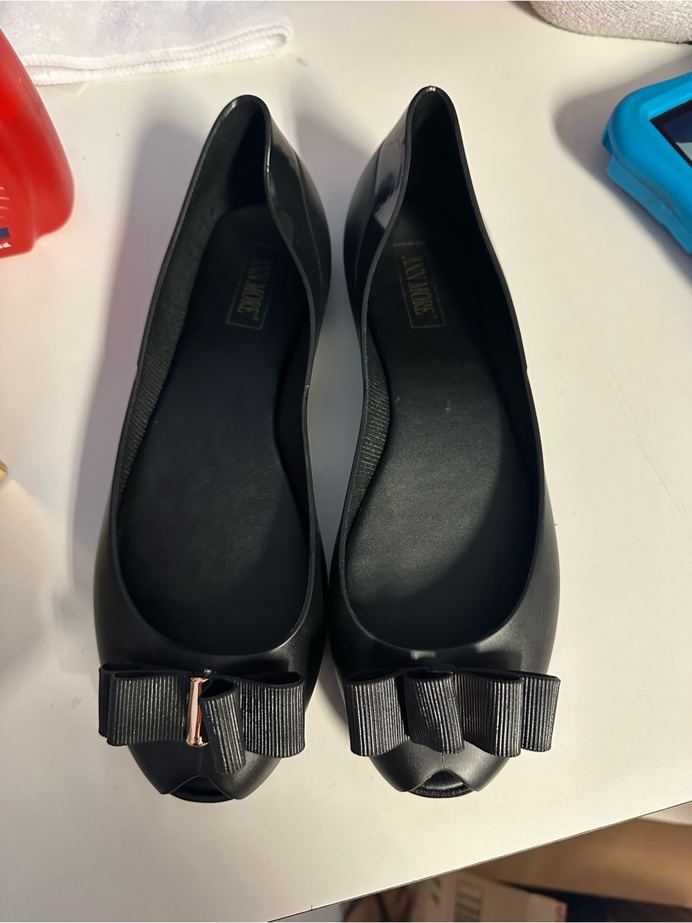 Ann More Bristol matte black jelly ballet flats (Sold in bulk, 10 pairs)